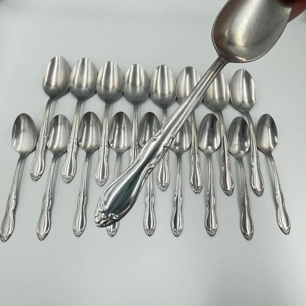 Oneida HOMESTEAD Rogers Stainless Replacement Flatware Spoons (18) 9 Tea 9 Table